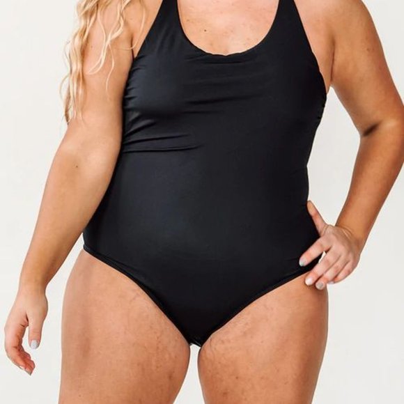 Lime Ricki 2X Black Swimsuit New with Tags - Picture 1 of 7